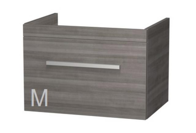 Set M1: M-Line wastafelmeubel 65cm m/spiegel+lamp wit